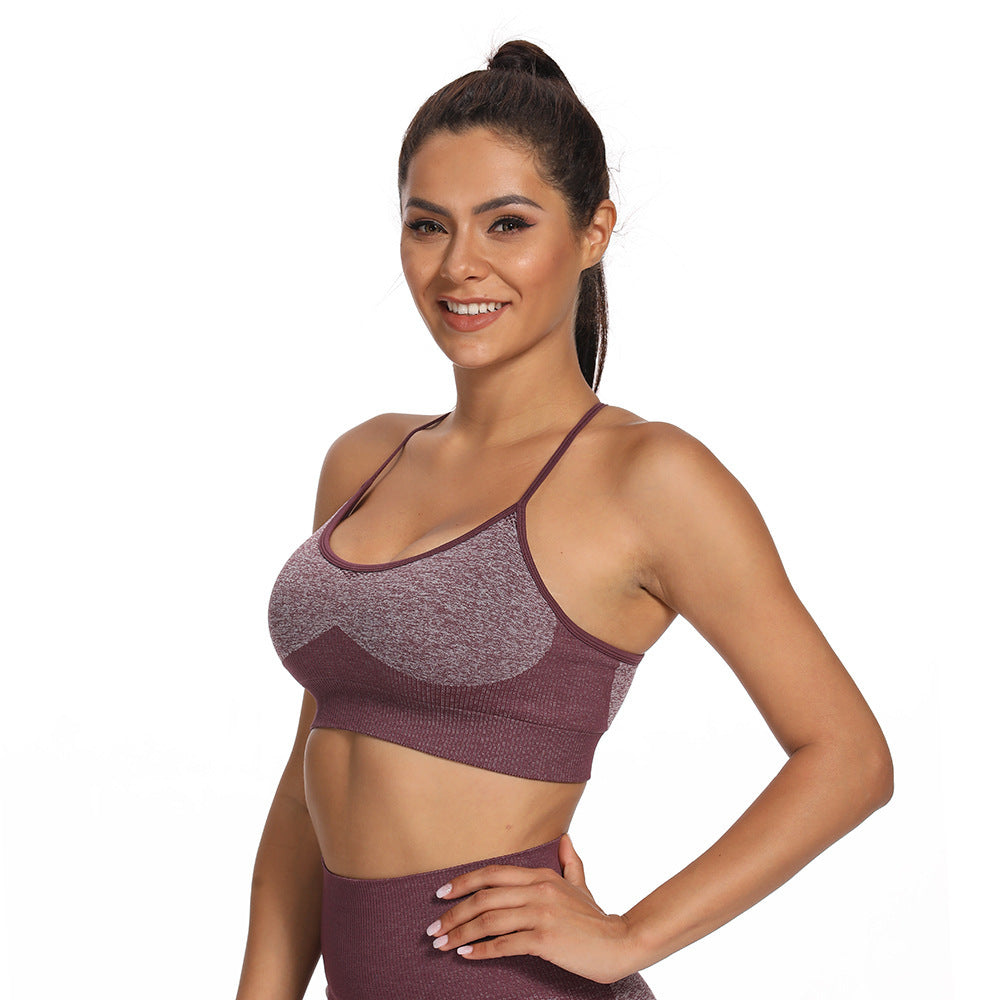 Seamless yoga bra sports fitness underwear